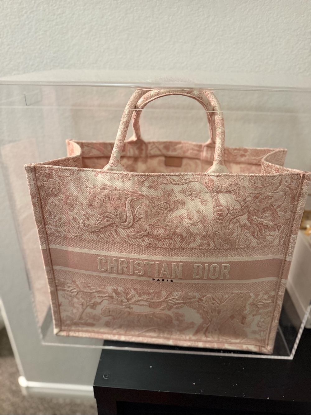 Dior Pink Toile de Jouy Large Book Tote Bag - Picture 15 of 15